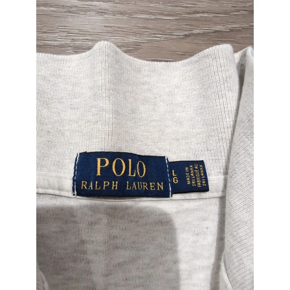 POLO RALPH LAUREN MEN's  SIZE L  LIGHT HEATHER POLO SHIRT W/PONY LOGO  EUC